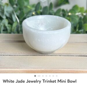 White Jade Jewelry Trinket Mini Bowl